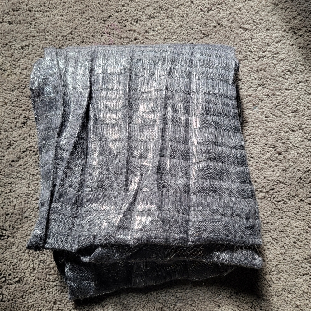 Grey Metallic Infinity Scarf - Picture 2 of 2